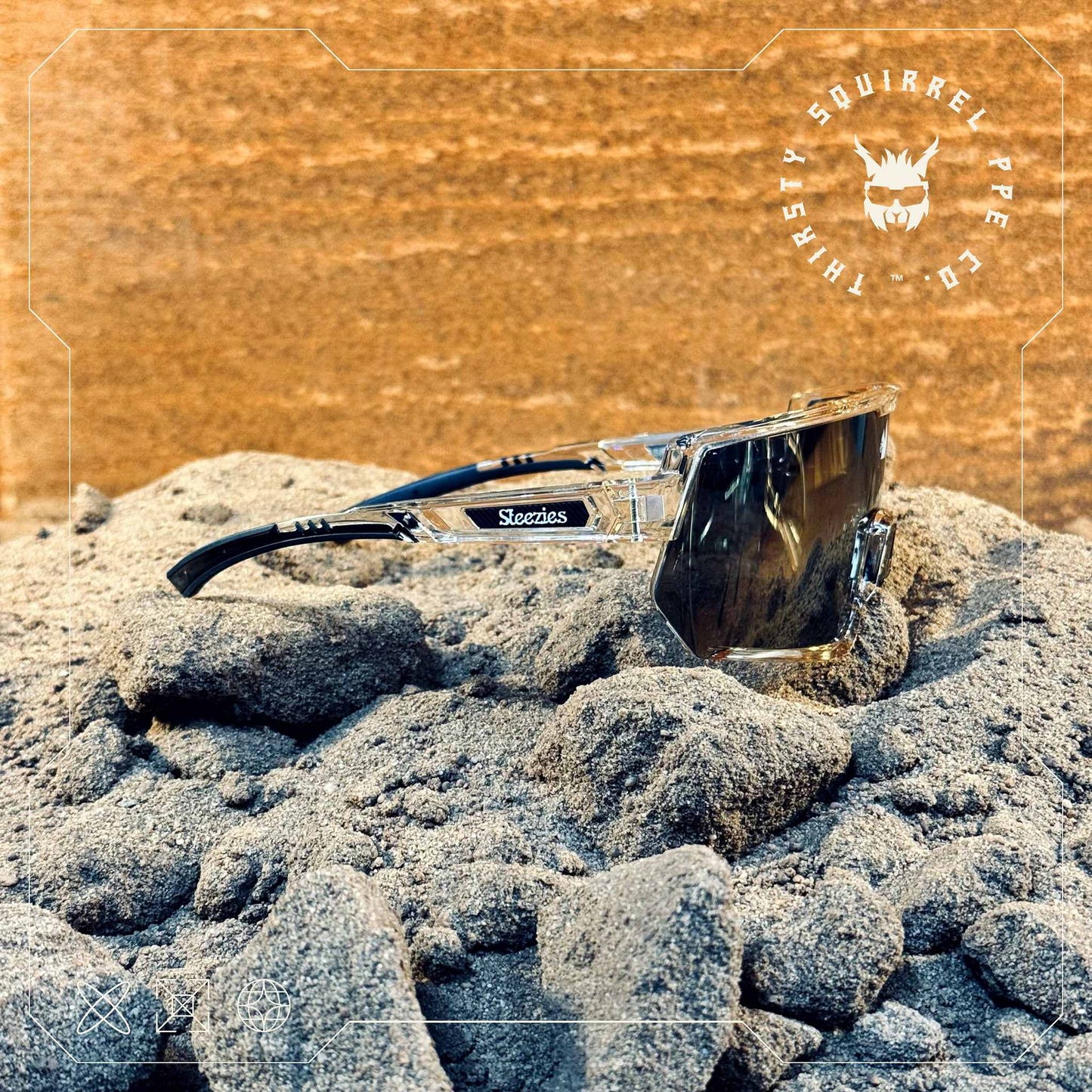 Steezies - Safety Glasses - Gold Frame With Gold Lens