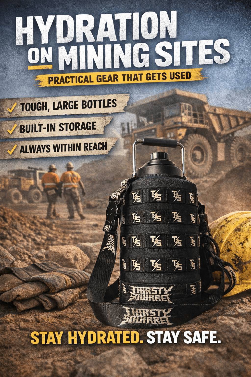 Hydration on Mining Sites: Practical Gear That Gets Used - Thirsty Squirrel