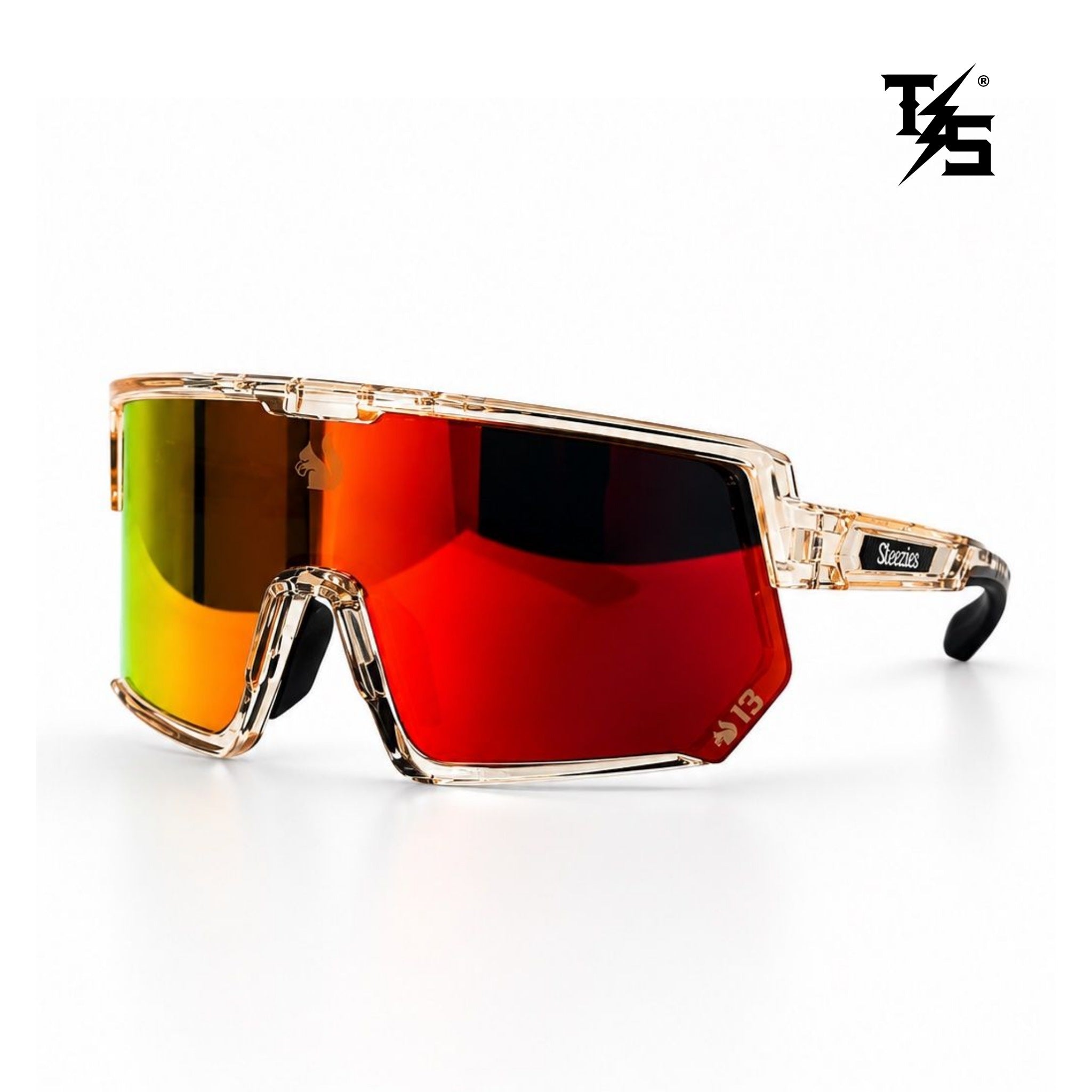 Steezies - Safety Glasses - Gold Frame Red Lens