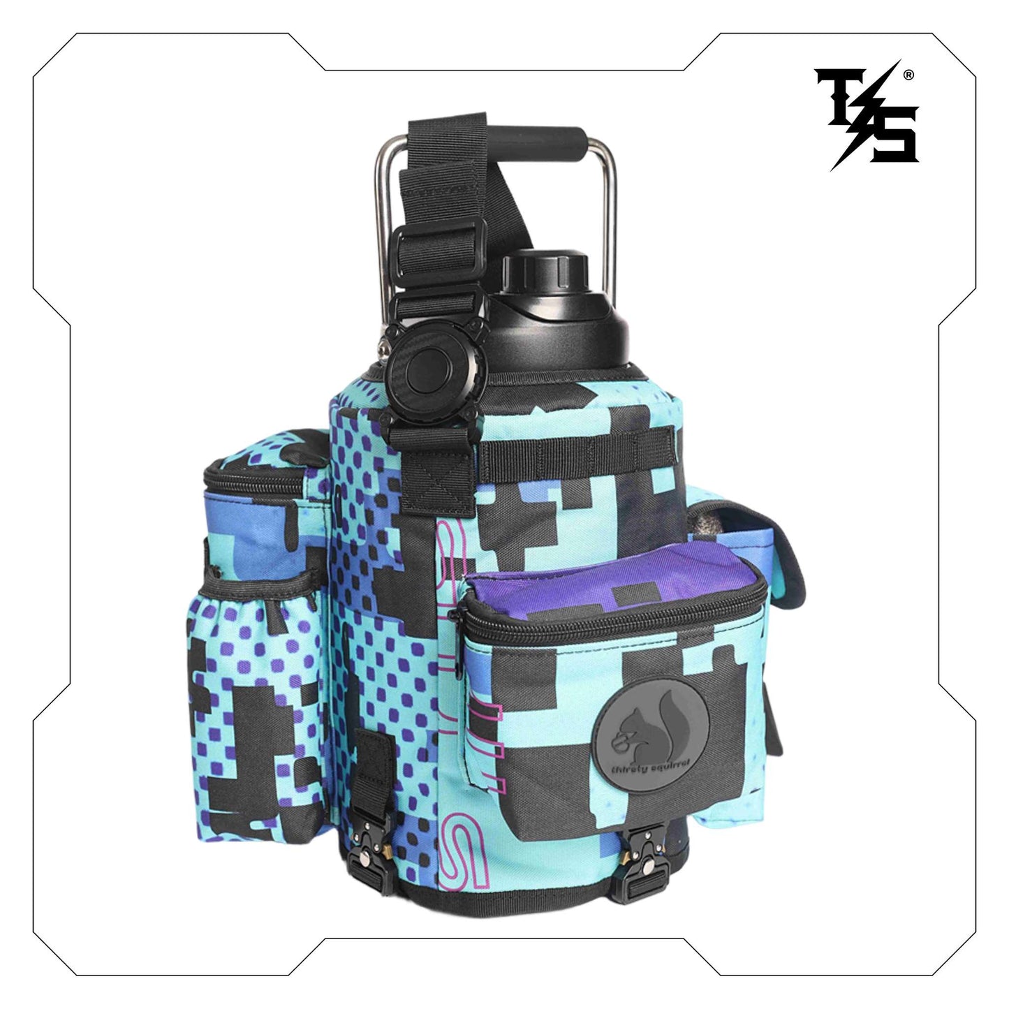 Bottle Cover Blue Camo OG – Thirsty Squirrel | Fits 3.8L