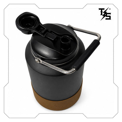 3.8L Water Bottle | Black & Brown