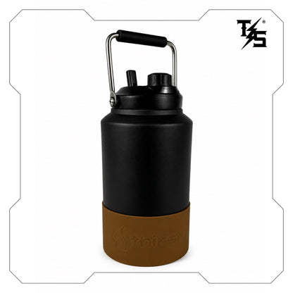 3.8L Water Bottle | Black & Brown