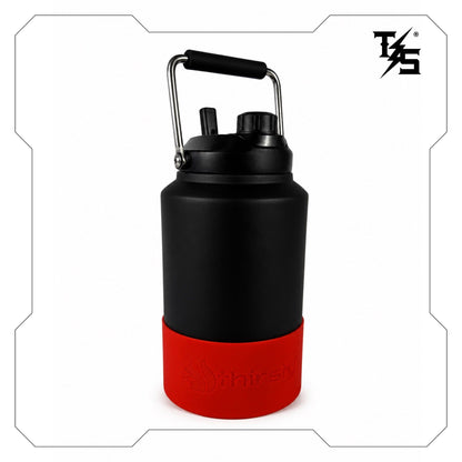 3.8L Water Bottle | Black & Orange