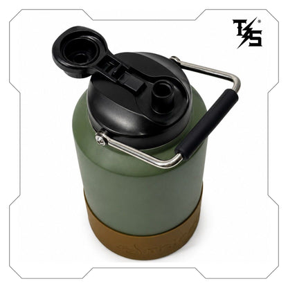 3.8L Water Bottle | Green & Brown