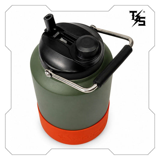3.8L Water Bottle | Green & Orange