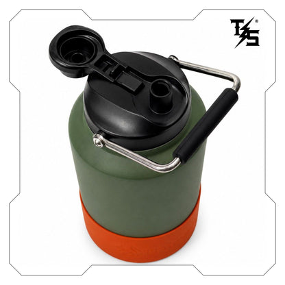 3.8L Water Bottle | Green & Orange