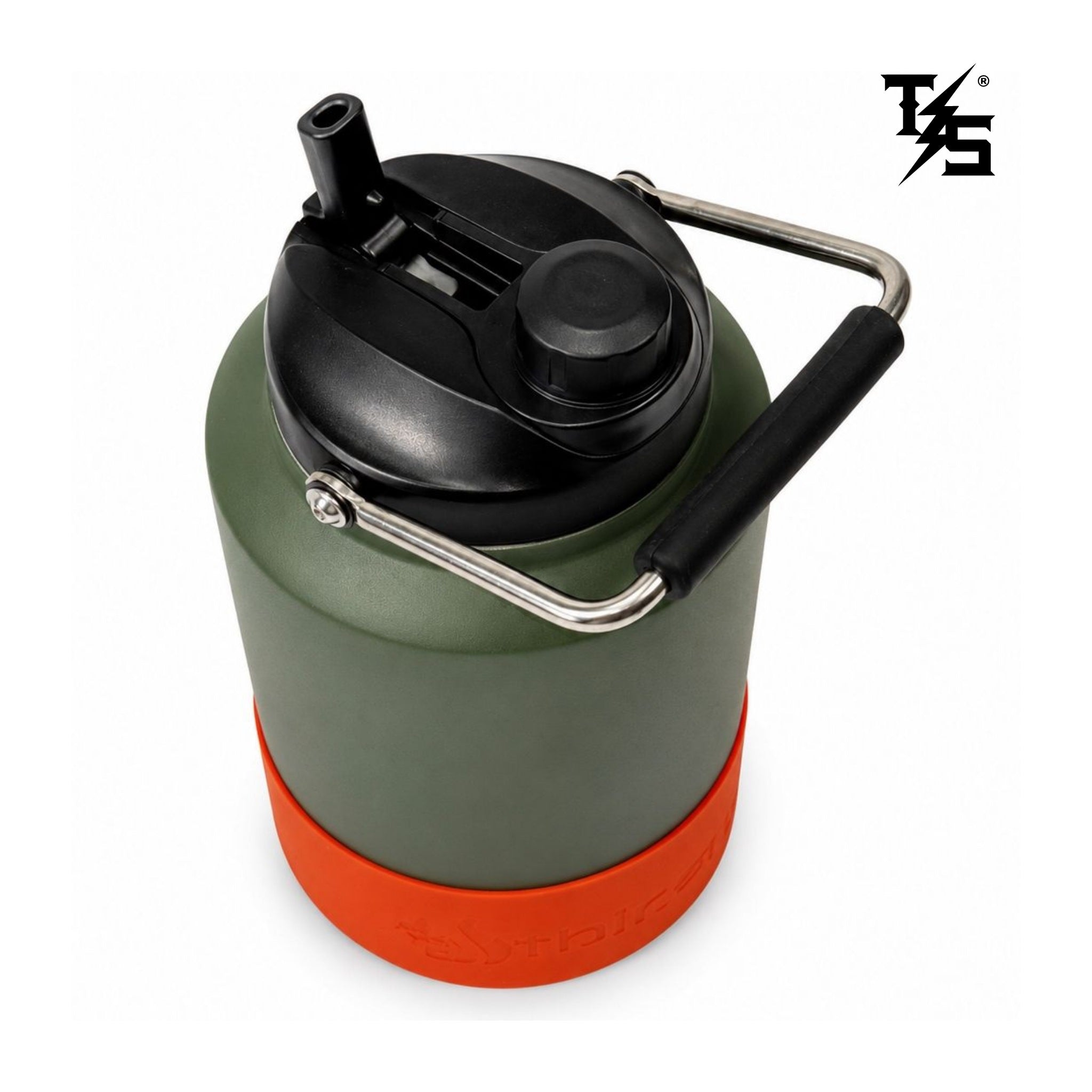 Thirsty Squirrel Water Bottle Green-Orange 3.8L