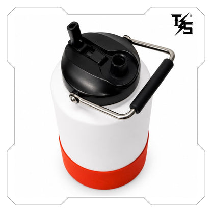 3.8L Water Bottle | White & Orange