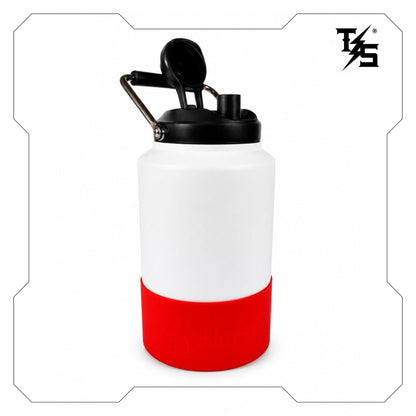 3.8L Water Bottle | White & Orange