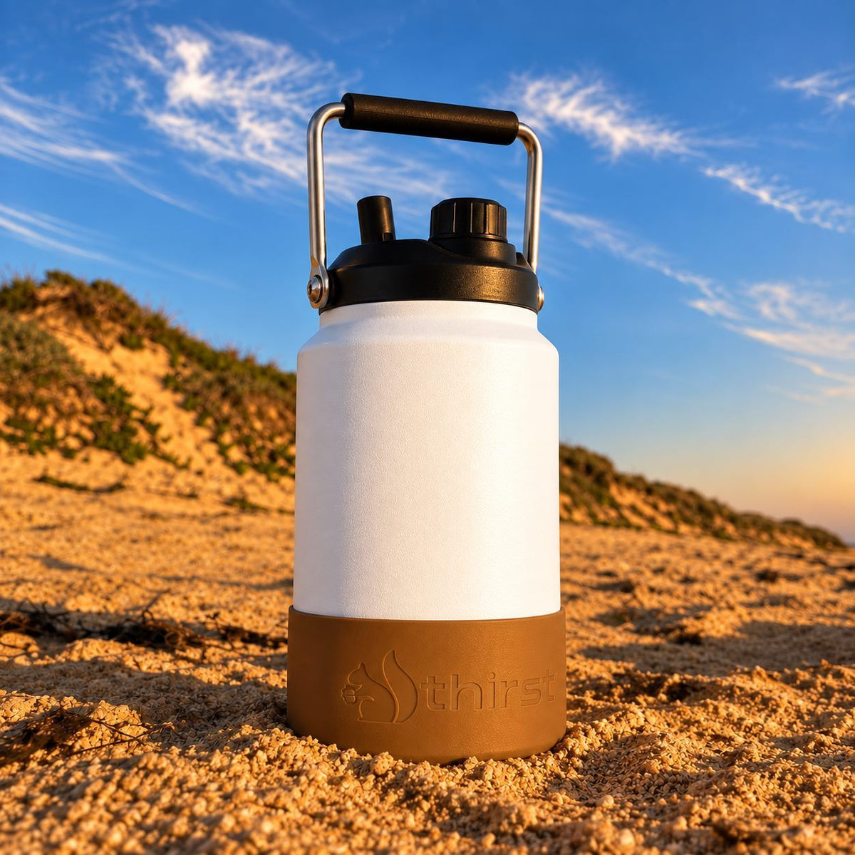 3.8L Water Bottle | White | Thirsty Squirrel