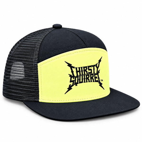 Thirsty Squirrel Snapback Cap - Black / Yellow