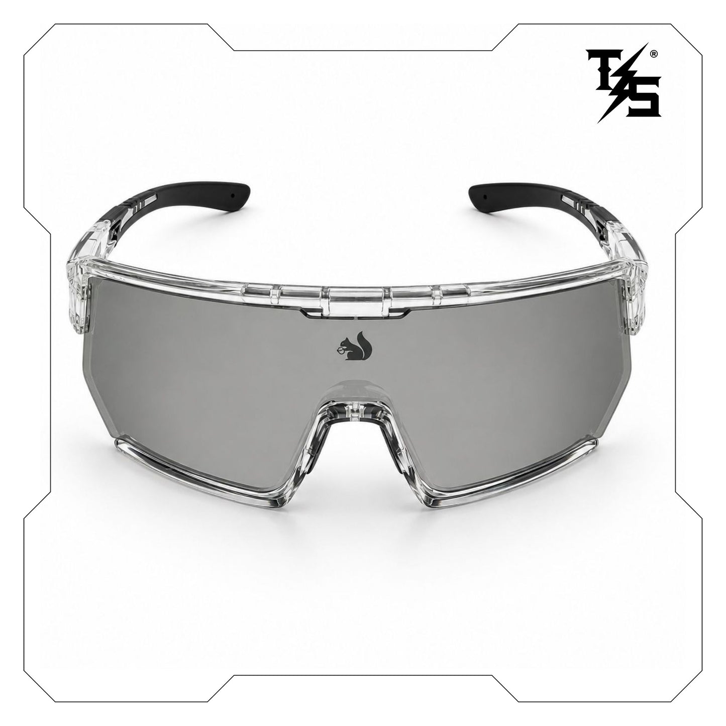 Steezies  - Safety Glasses | AS/NZS 1337.1 Certified , Clear Frame , Silver Lens.