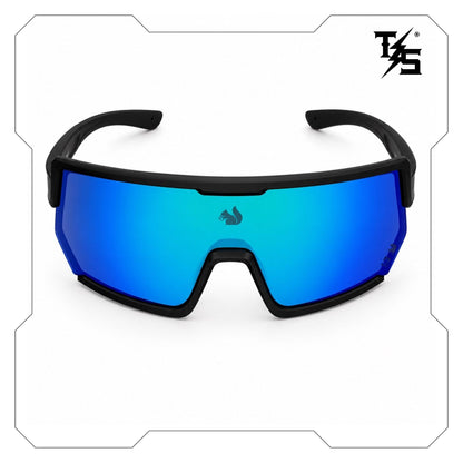 Steezies  - Safety Glasses | AS/NZS 1337.1 , Black Frame , Green/Blue Lens