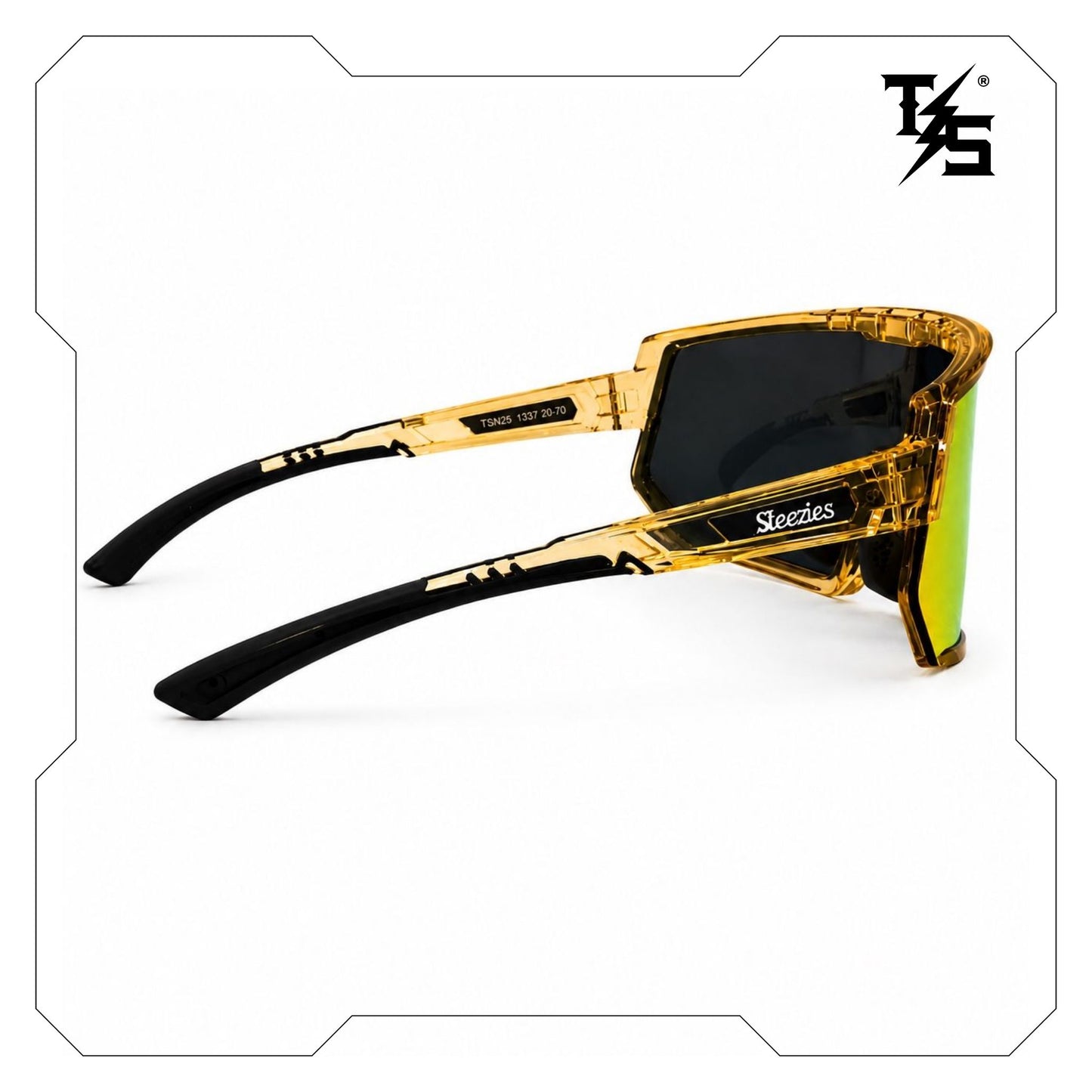 Steezies  - Safety Glasses | AS/NZS 1337.1 Certified , Gold Frame , Red Lens