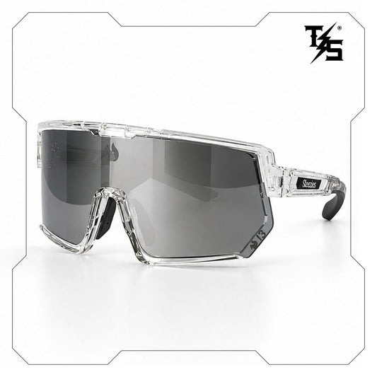 Steezies  - Safety Glasses | AS/NZS 1337.1 Certified , Clear Frame , Silver Lens.