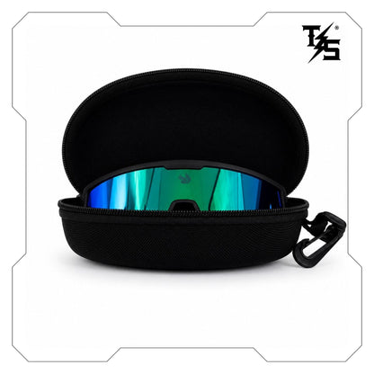 Steezies  - Safety Glasses | AS/NZS 1337.1 , Black Frame , Green/Blue Lens