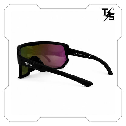 Steezies  - Safety Glasses  | AS/NZS 1337.1 , Black Frame With Pink Lens