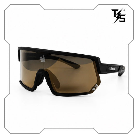 Steezies  - Safety Glasses  | AS/NZS 1337.1 , Black Frame , Gold Lens