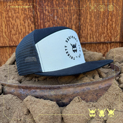 Snapback Cap – Thirsty Squirrel | Adjustable Unisex Hat Black White