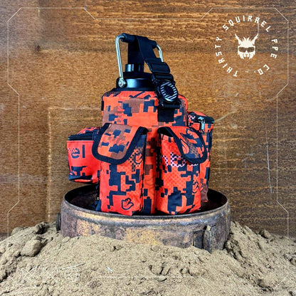Thirsty Squirrel OG Water Bottle Cover Orange Camo