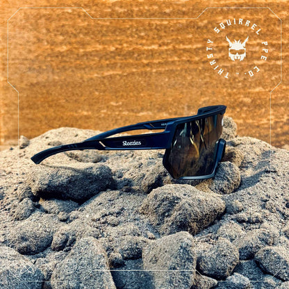 Steezies - Safety Glasses - Black Frame With Gold Lens