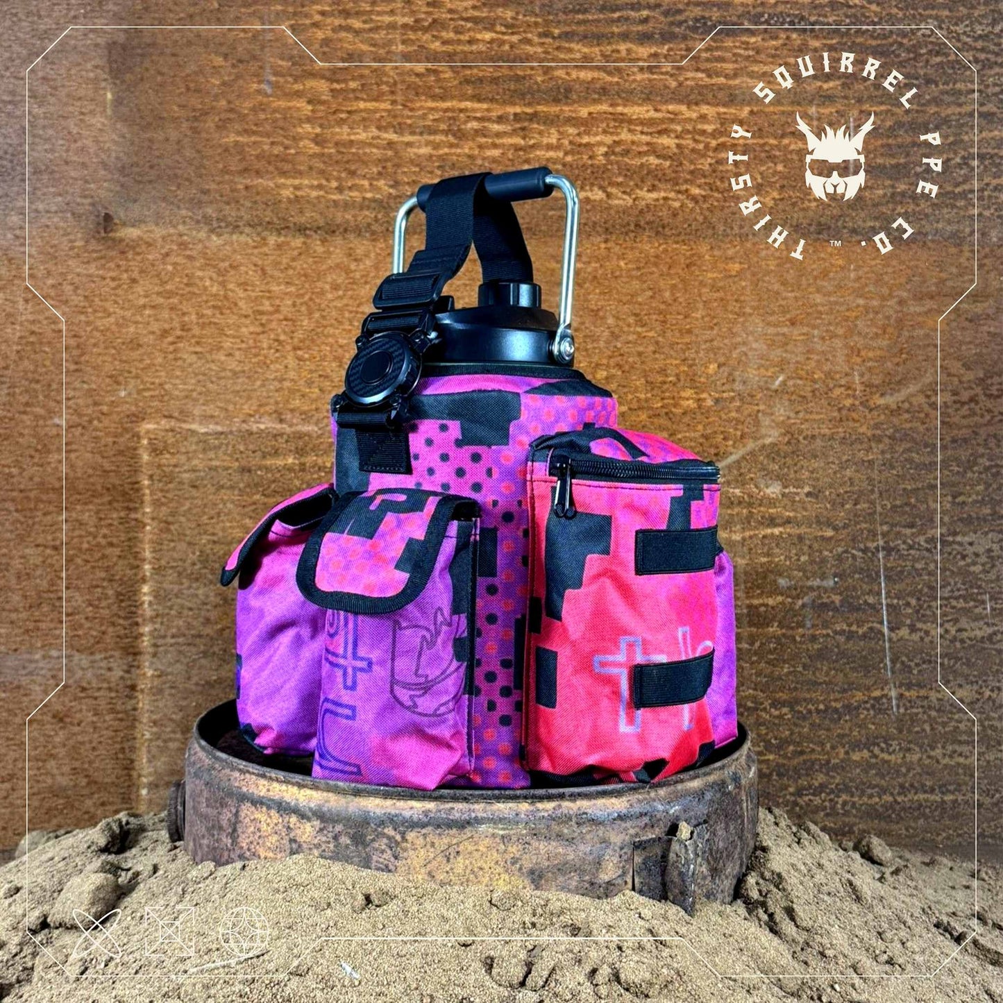 Thirsty Squirrel OG Water Bottle Cover Pink Camo