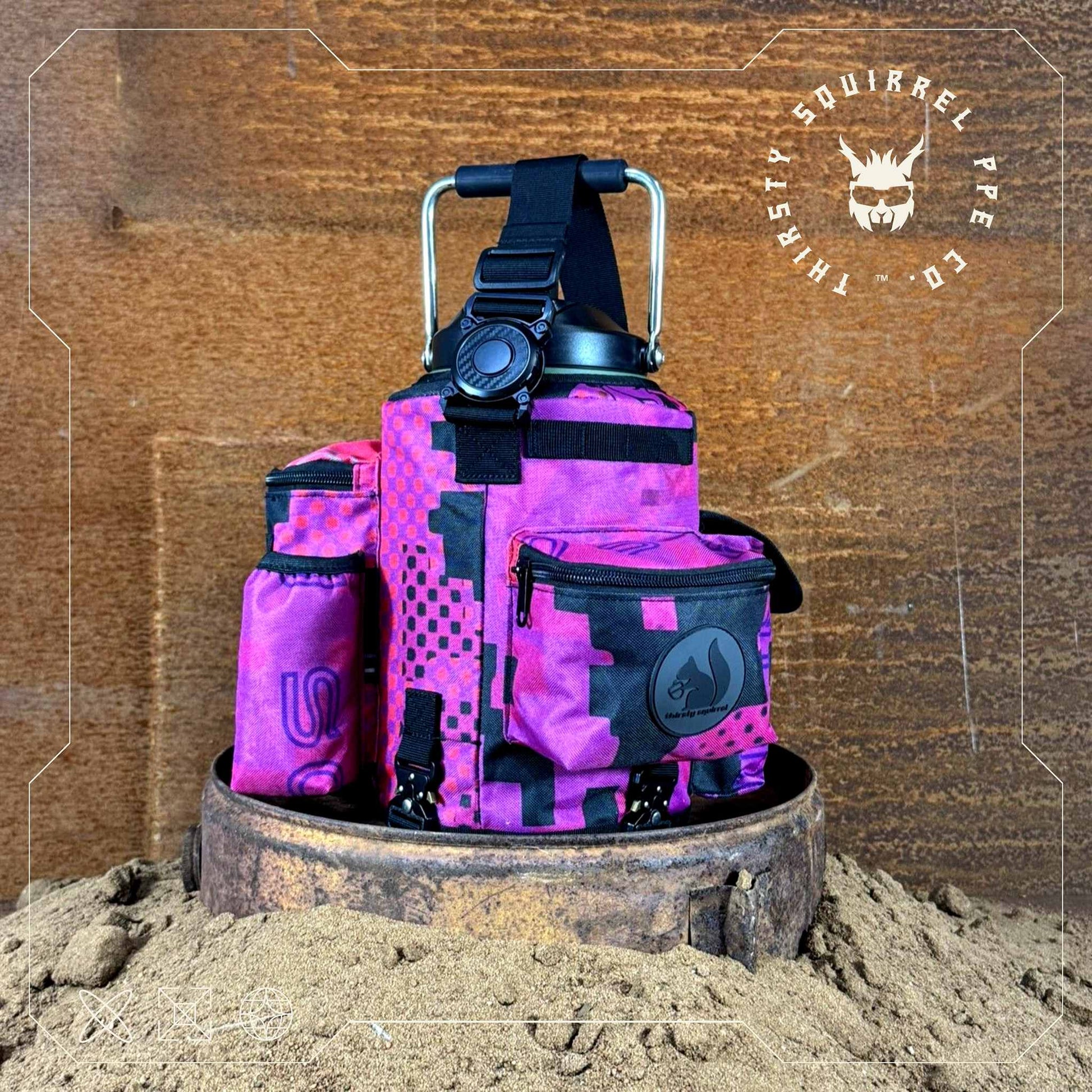 Thirsty Squirrel OG Water Bottle Cover Pink Camo