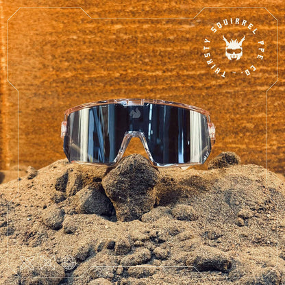 Steezies - Safety Glasses - Pink Frame With Silver Lens