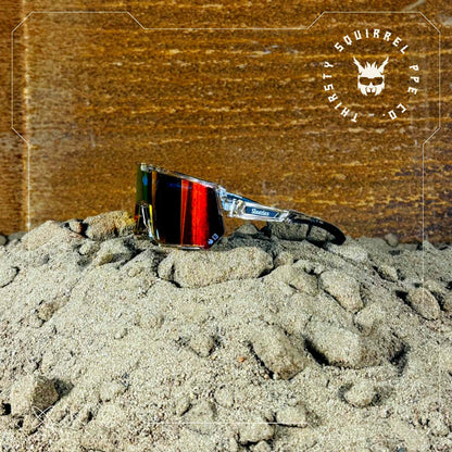 Steezies - Safety Glasses Clear Gold Red
