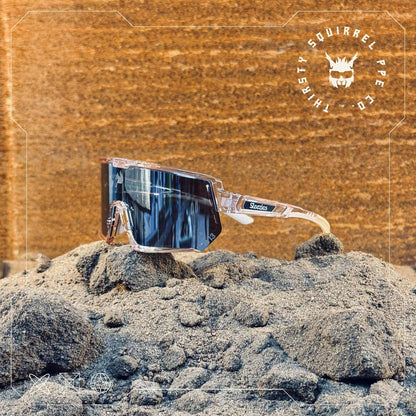 Steezies - Safety Glasses - Pink Frame With Silver Lens
