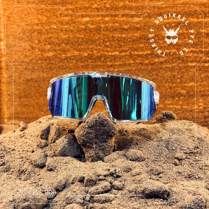 Steezies - Safety Glasses - Clear Frame With Blue / Green Lens