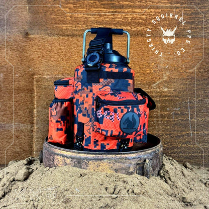 Thirsty Squirrel OG Water Bottle Cover Orange Camo