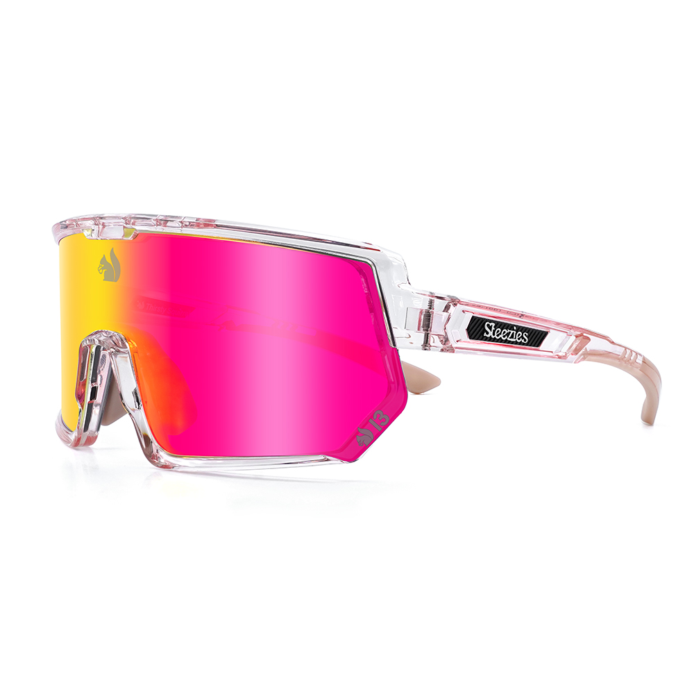 Thirsty Squirrel Steezies - Safety Glasses - AS 1337 Complaiant  -  pink frame with pink lens
