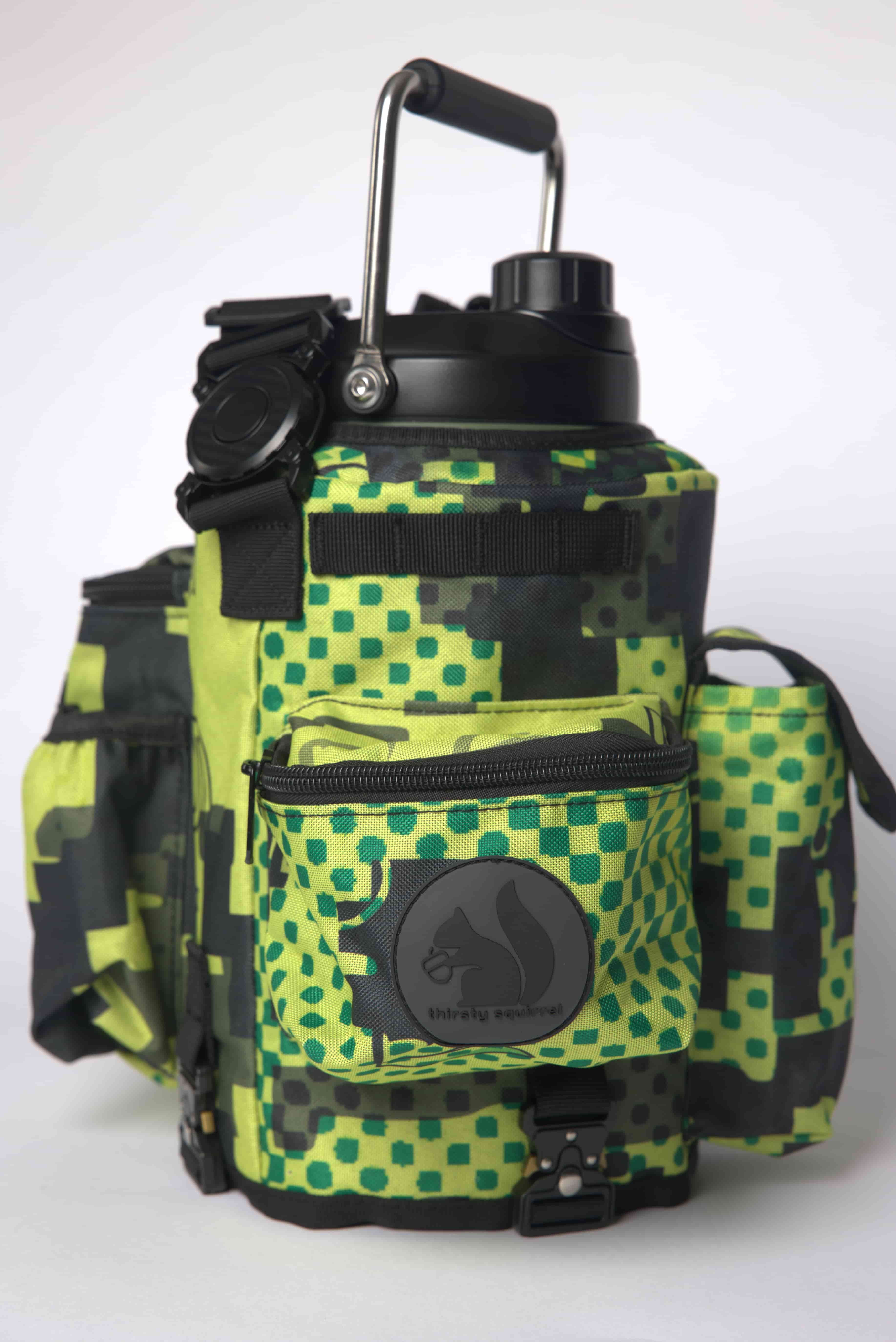 Thirsty Squirrel OG water Bottle Cover- Camo Green